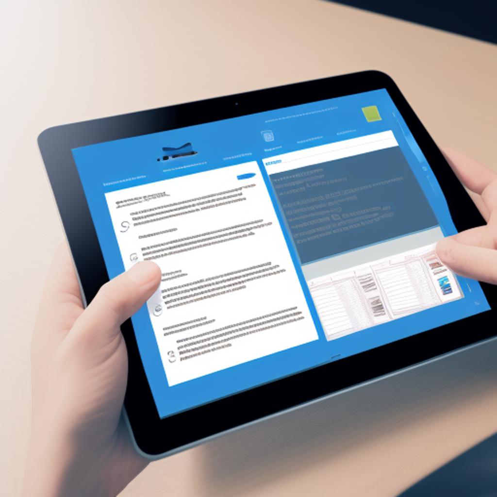 Tablet showing a checklist beside a data table on a wooden desk